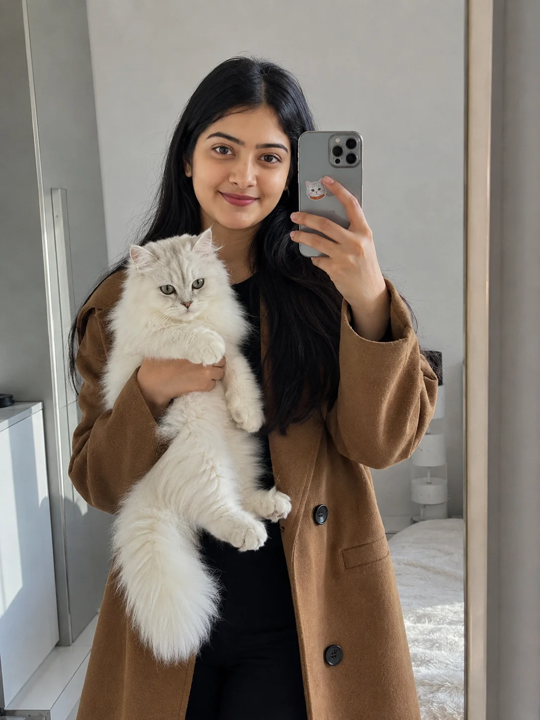How to Get an Aesthetic iPhone Mirror Selfie with a Cat Using ChatGPT AI Prompts